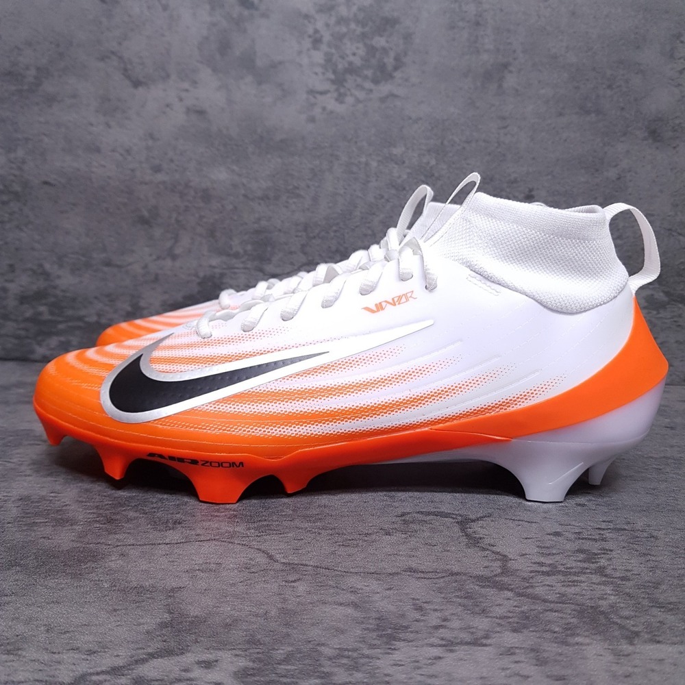 NIKE Vapor Pro 1 Football Cleats Mens Size 8.5 Womens 10 White Orange HM8850-103